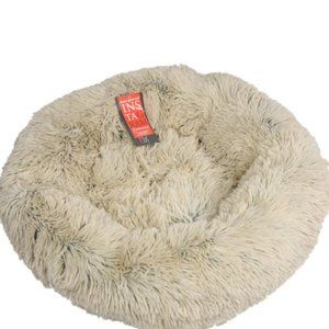 Best Friends by Sheri the Original Calming Fur Donut Bed for Small Pets -Taupe